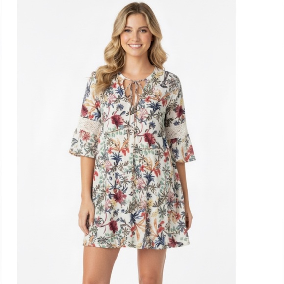 Umgee size medium floral boho skater dress - Picture 7 of 7